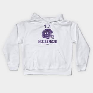 T.J. Hockenson Minnesota Helmet Font Kids Hoodie